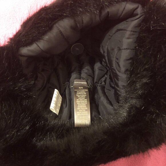 Denver Hayes Wool Blend Trapper hat - Black & gray pattern with black faux fur. - Picture 9 of 10